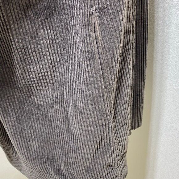 J Jill Corduroy Jacket Long Full Button Front Pockets Mandarin Collar Size Large - Picture 6 of 12